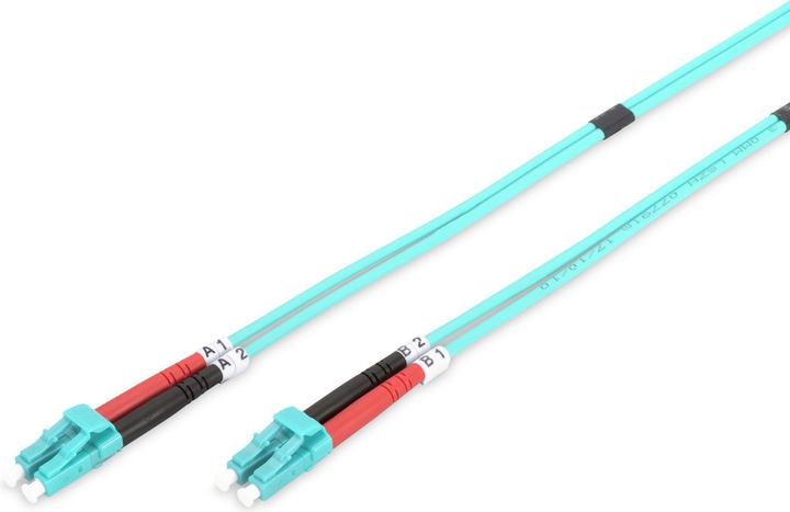 Produktbild Digitus LWL Patchkabel LC zu LC Multimode 50/125 m Duplex Länge 7m Klasse OM3 (UTP, CAT6, 7 m)