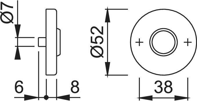 Image du produit Hoppe Rosace de béquille E42KV (Rosace de porte)