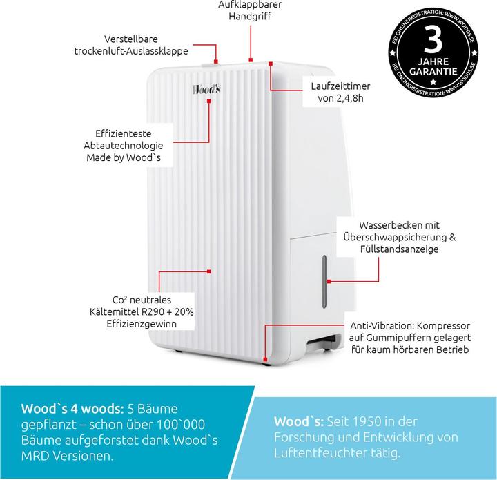 Produktbild Wood's MRD-10 (30 m², 11 l/24h)