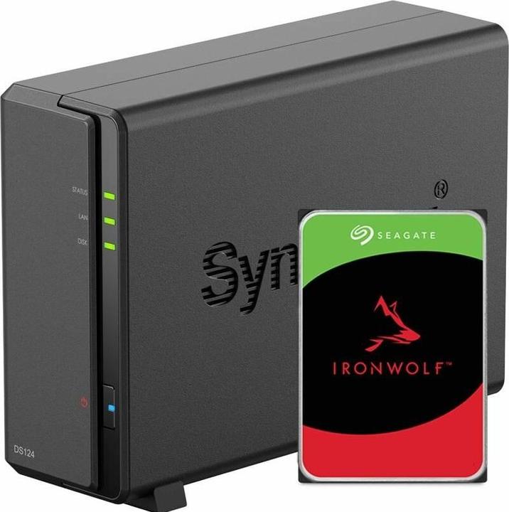 Actual product image Synology DS124 (1 x 2 TB, Seagate Ironwolf)