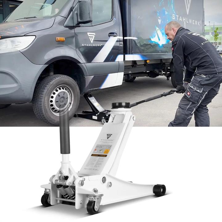 Produktbild Stahlwerk Wagenheber WHW-73 ST mit 3 t Tragkraft Gummirollen 73-500mm Hubbereich