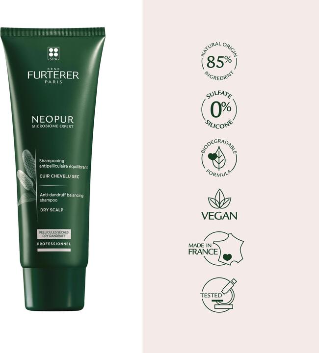 Actual product image Rene Furterer Neopur - Anti-Dandruff Shampoo - dry dandruff (250 ml, Dry shampoo)