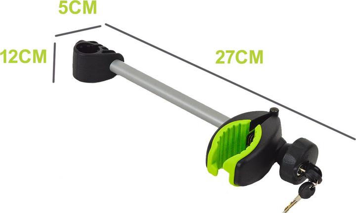 Actual product image BuzzRack Bras moyen avec pince et lock pour porte-vélo (Black)