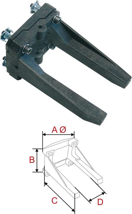 Image du produit Modellbau Lindinger support moteur réglable 62/113mm nylon