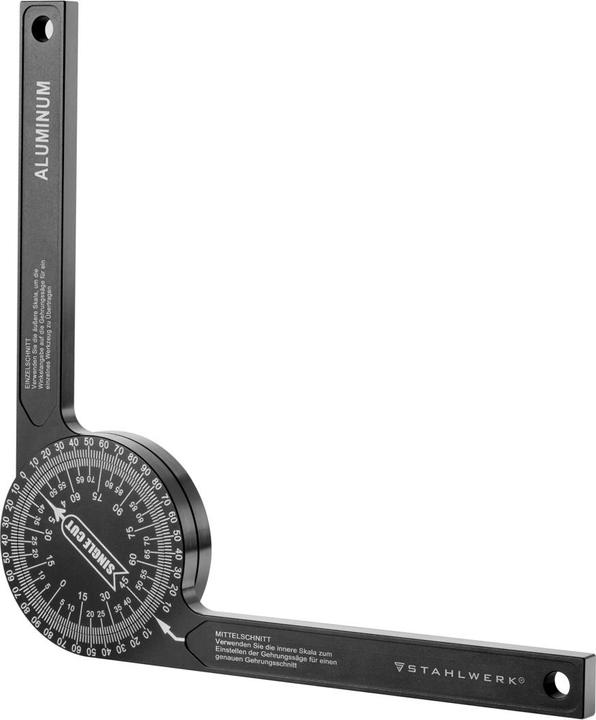 Produktbild Stahlwerk Winkelmesser 360° Grad Aluminium Gehrungswinkelmesser