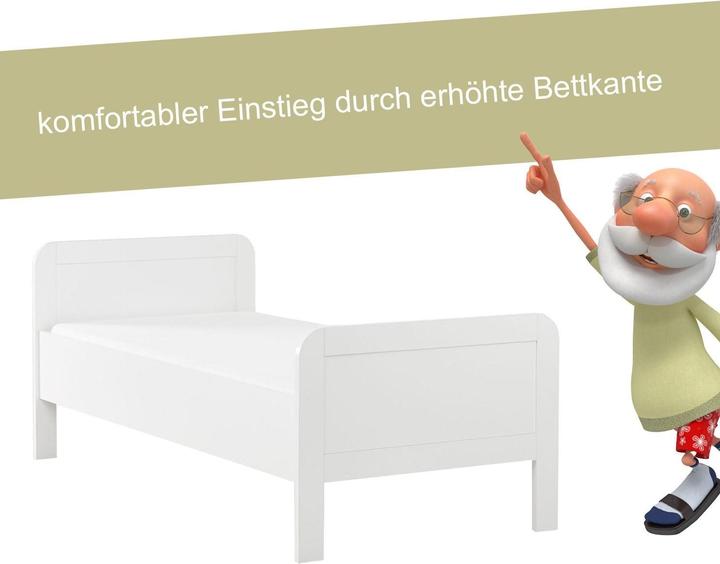 Produktbild Homestyle4u Holzbett Höhenverstellbar (90 x 200 cm)