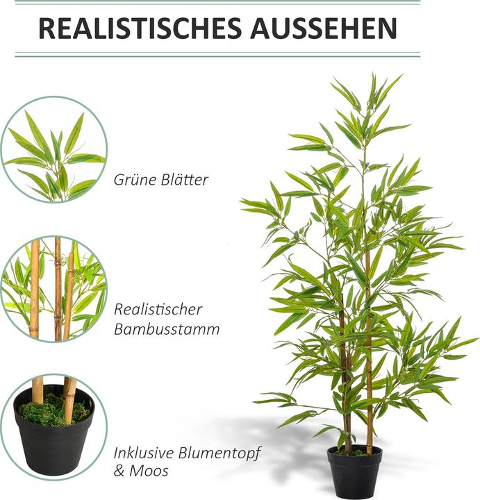 Produktbild Outsunny Künstlicher Bambus im Topf (120 cm)