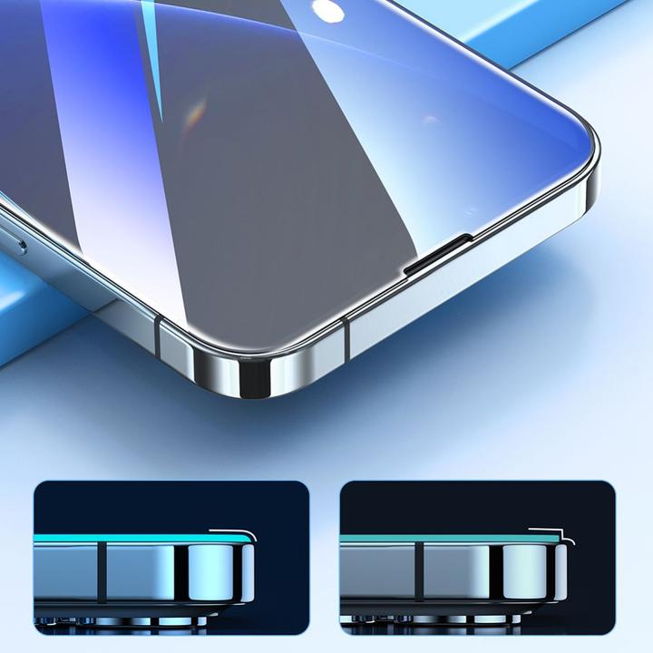 Produktbild Joyroom Easy Fit Full Screen tempered glass with mounting rack for iPhone 14 Pro Max (6.7 ") (J (1 Stück, Apple iPhone 14 Pro Max)