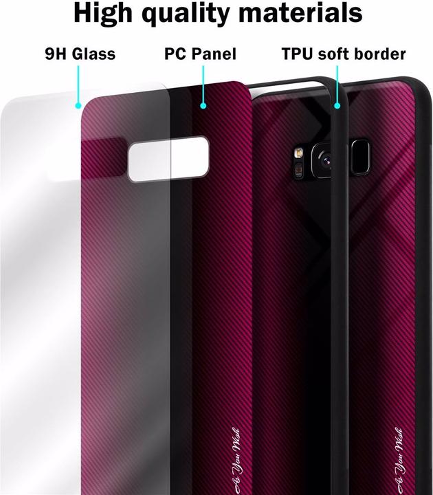 Image du produit Cadorabo TPU Couverture en verre rayé (Samsung Galaxy S8+)