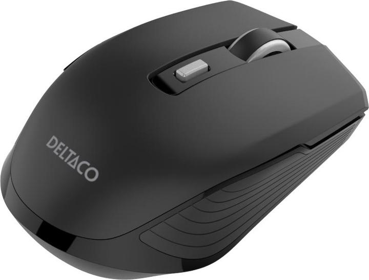 Productafbeelding Deltaco Stille draadloze USB-C reismuis met USB-C ontvanger - Mus - 6 sjaals - Sorteren (Draadloze)