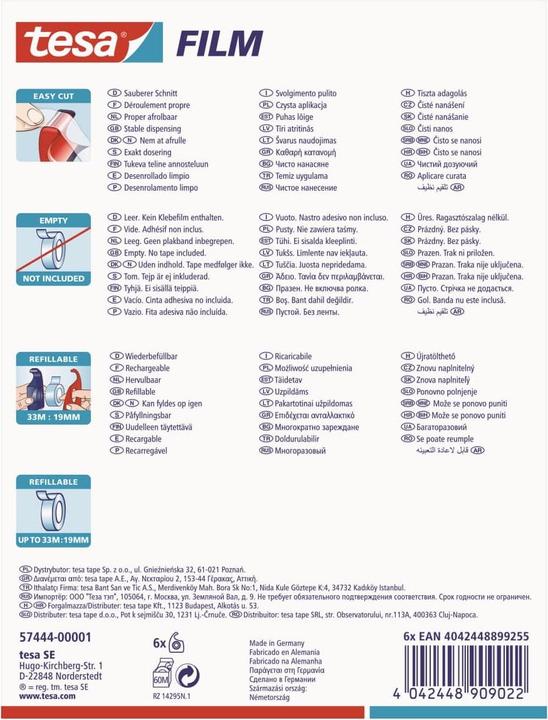 Valori nutrizionali e ingredienti tesa Dispenser di nastro adesivo