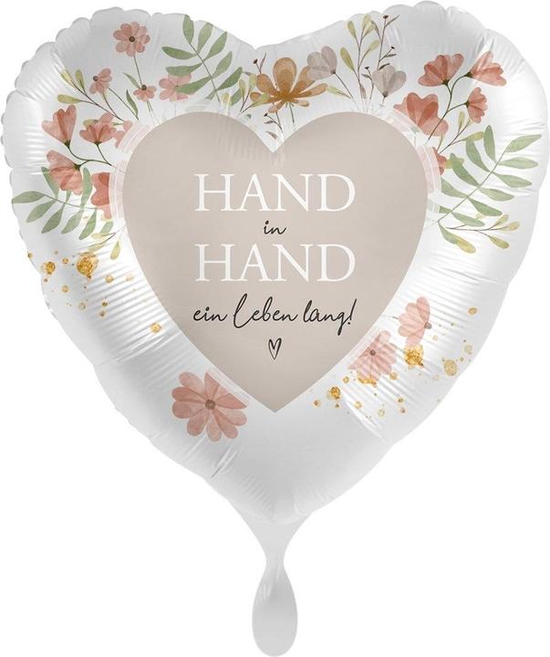 Produktbild Premioloon Hand in Hand ein Lebenlang! Herz Ballon