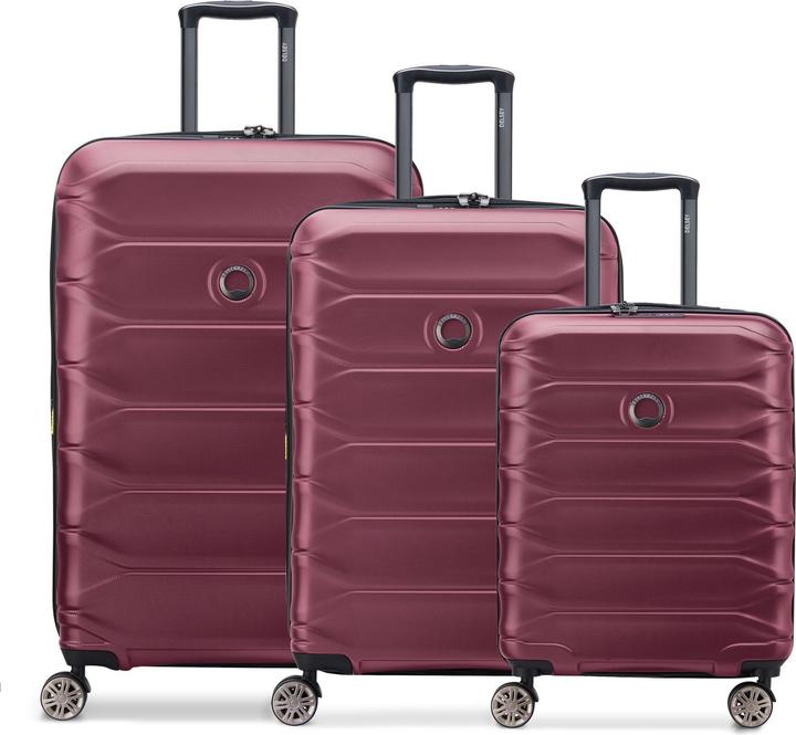 Delsey Meteor 4 Rollen Kofferset 3-teilig mit Dehnfalte (221 l, XL (ab 115l))