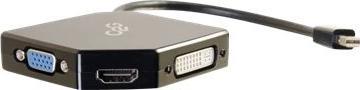 Produktbild C2G Mini DisplayPort to HDMI, VGA, or DVI Adapter Converter (HDMI, VGA, DVI, 8.30 cm)