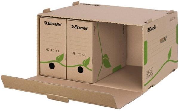 Actual product image Leitz Esselte archive container ECO for boxes, brown made of 100% recycled cardboard, 100% recyclable