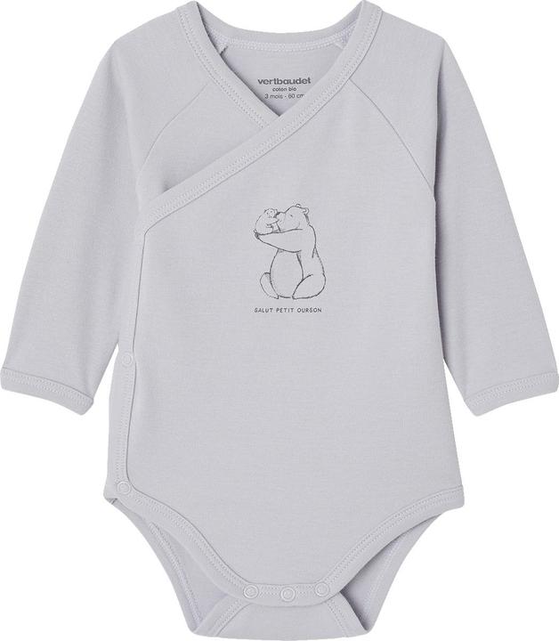 Actual product image Vertbaudet Bio-Kollektion: 2er-Pack Baby Wickelbodys mit langen Ärmeln (74)
