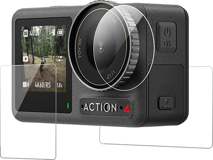 Actual product image Telesin Tempered glass film for DJI Osmo Action 4/3 (3)