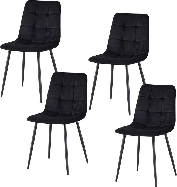 HTI-Living Esszimmerstuhl 4er Set Schwarz Mesa