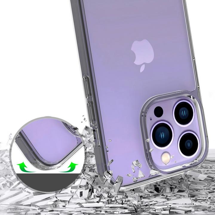 Produktbild Deltalabs Hybrid Hülle TPU Bumper mit Acryl Rückseite (Apple iPhone 14 Pro)