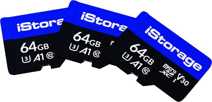 Immagine prodotto iStorage microSD (3-Pack) (64 GB, microSDXC, U3, UHS-III)