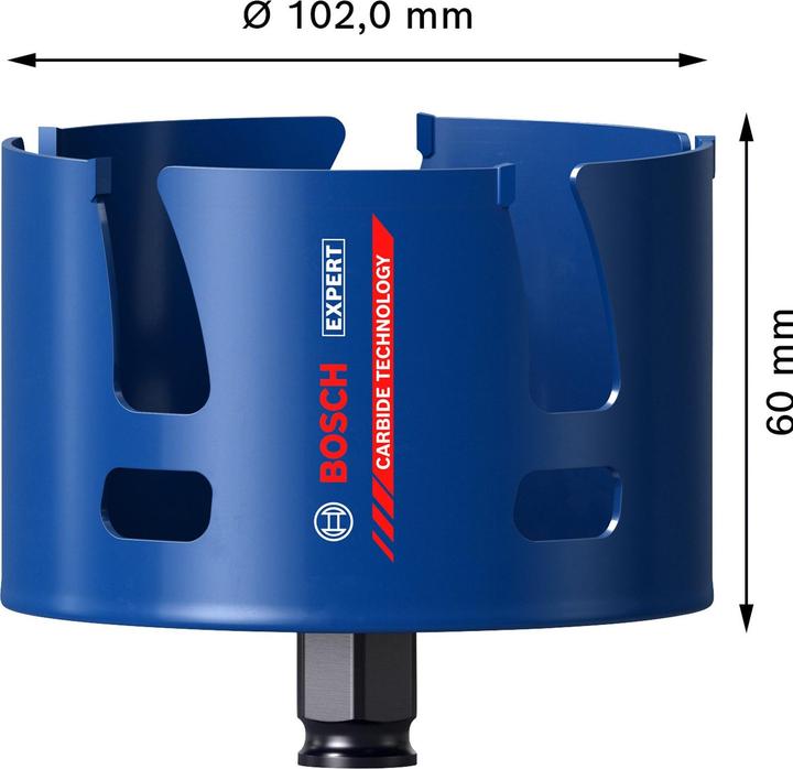 Productafbeelding Bosch Professional Zubehör Expert bouwmateriaal gatzaag, 102 x 60 mm (102 millimeter)