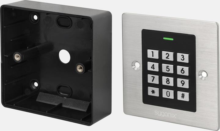 Produktbild Sygonix SY-6097866 Code-Tastatur mit RFID Unterputz 12 V/DC, 18 V/DC IP66 (Elektronische Zahlenkombination, Schlüsselkarte)