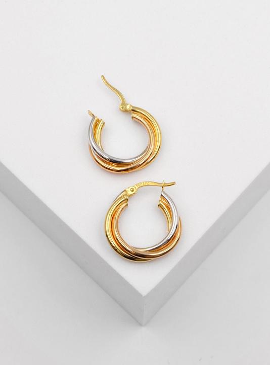 Image du produit Muau Créoles (750, Or blanc, Or jaune 18 carats)