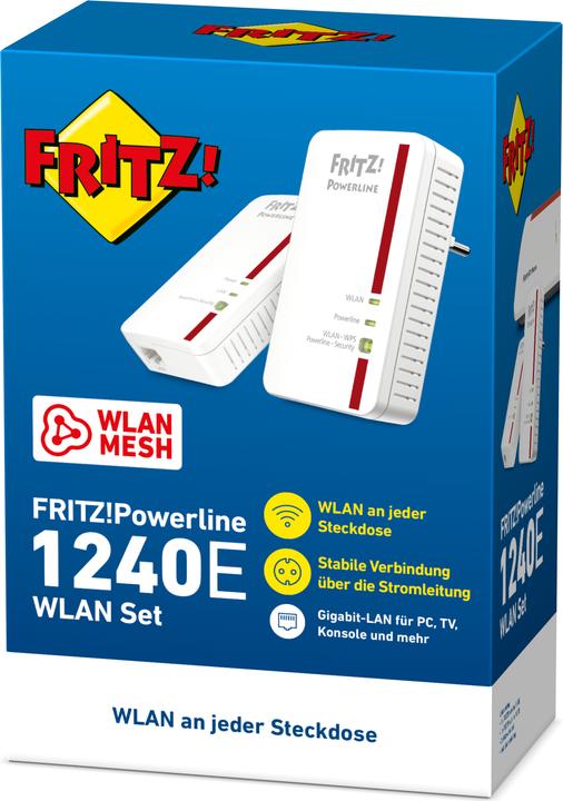 Immagine prodotto AVM FRITZ! Set WLAN Powerline 1240E (1200 Mbit/s)