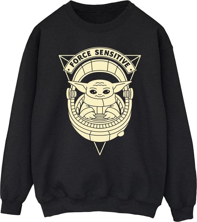 Actual product image Star Wars Mens The Mandalorian Grogu Force Sensitive Sweatshirt (M)
