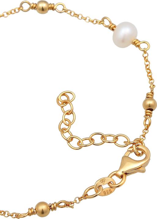 Immagine prodotto Elli Bracciale catena piselli perle d'acqua dolce coltivate argento 925 (16 cm, Argento 925)