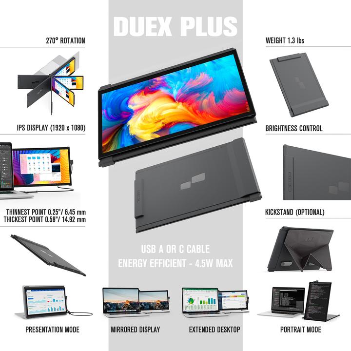 Actual product image Mobile Pixels Zweitdisplay für Notebooks und Tabletts (1920 x 1080 pixels, 13.30")