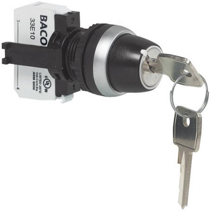 Image du produit Baco Interrupteur à clé 600 V 10 A avec adaptateur