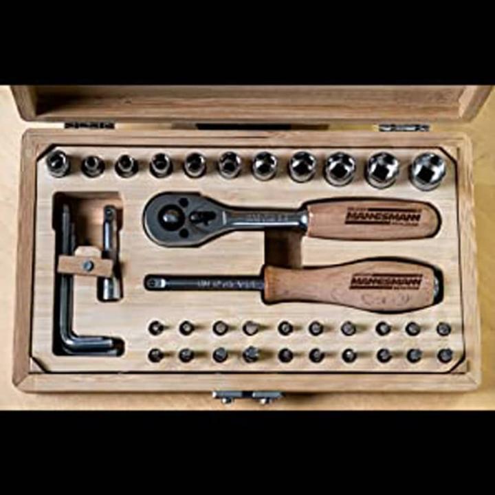 Actual product image Mannesmann Socket set tool set in bamboo case 41tlg. (41 pieces)
