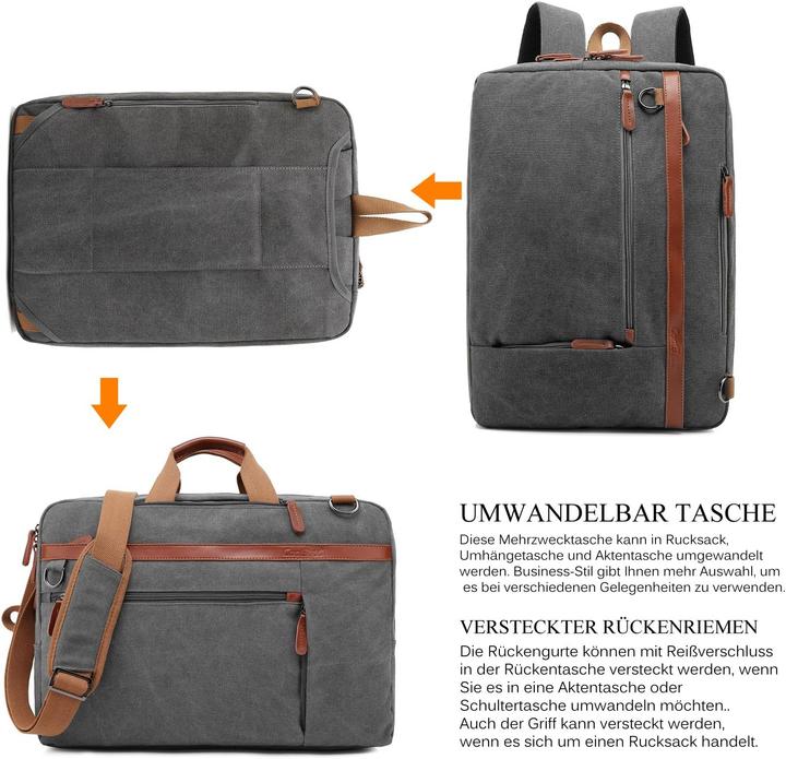 Image du produit CoolBELL Umwandelbarer Laptoprucksack