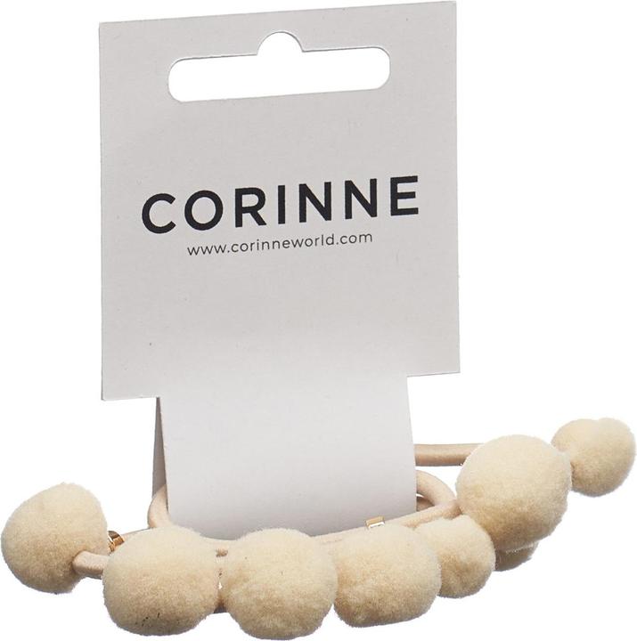 Immagine prodotto Corinne Mondo - Cravatta per capelli Pom Pom "Ibiza" Crema (Elastico per capelli)