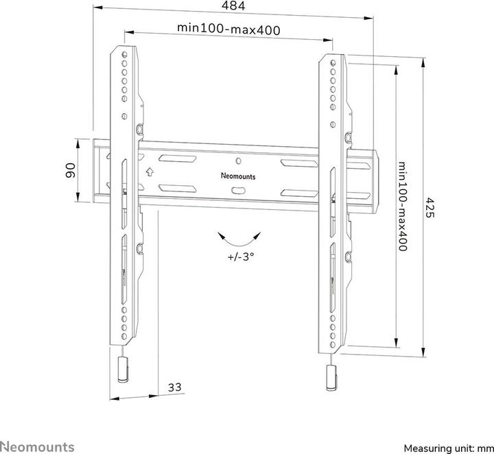 Produktbild Neomounts Wandhalterung WL30S-850BL14 Schwarz (Wand, 65", 50 kg)