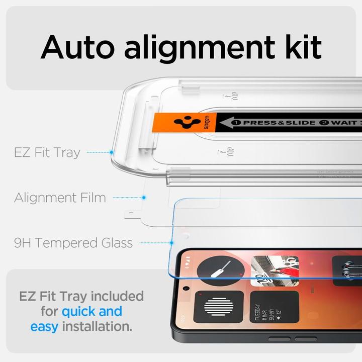 Produktbild Spigen - Glas.tR EZ-FIT - Nothing Phone (3a) / (3a) Pro - Clear (1 Stück, Nothing Phone (3a) Pro, Nothing Phone (3a))