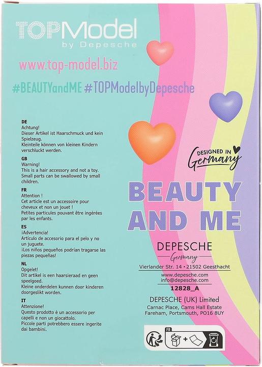 Nutritional values and ingredients Depesche TOPModel - BEAUTY and ME - Haarklammern Set - 1 Set