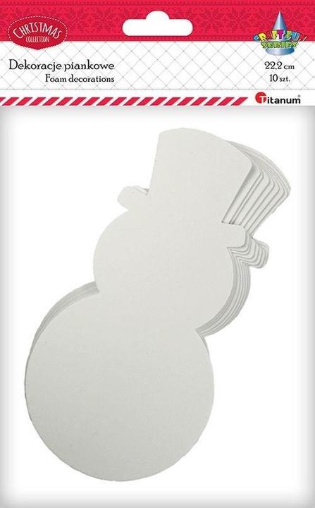 Titanum Bonhomme de neige en mousse 116x222mm blanc 10 pcs.