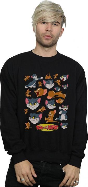 Actual product image Tom & Jerry Mens Many Faces Sweatshirt (4XL)