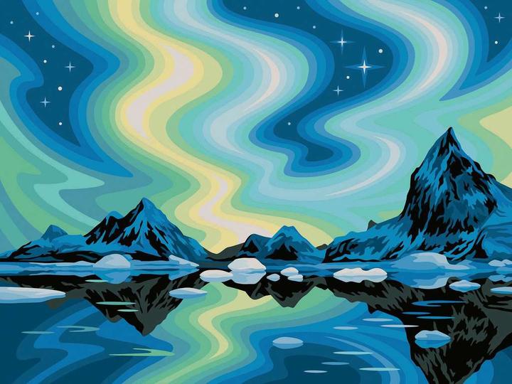Immagine prodotto Ravensburger CreArt - Pittura con i numeri 23907 - Aurora boreale - da 14 anni - Pittura su carta