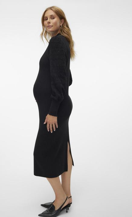 Immagine prodotto Vero Moda Maternity Vestibilità aderente Scollo alto con maniche a palloncino Abito midi Abito in maglia (M)