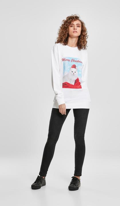 Actual product image Merchcode Ladies Merry Christmas Cat Crewneck (XS)