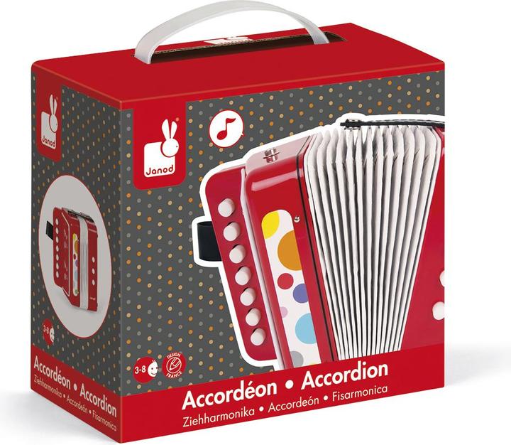 Produktbild Janod Confetti Akkordeon (Deutsch, Spanisch, Französisch, Niederländisch, Italienisch, Englisch)