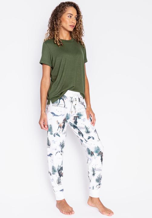 Actual product image Pj Salvage Pyjama bottom white/small patterned (36)