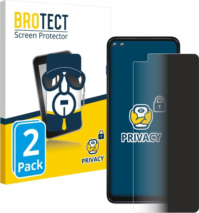 Actual product image BROTECT Anti-spy privacy film Blue light protection film (2 Piece, Motorola Moto G 5G Plus)
