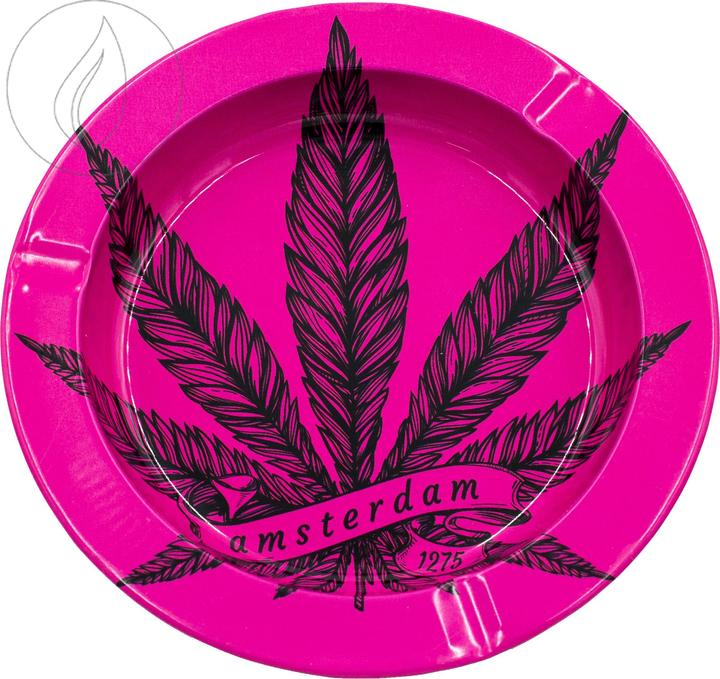 Image du produit V Syndicate Europe V Syndicate Metal Tin Ashtray - Amsterdam Leaf Pink