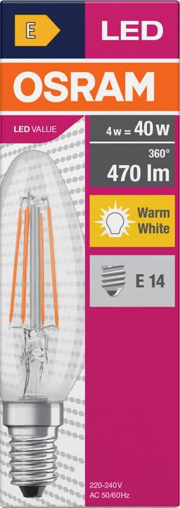 Produktbild Osram Classic (E14, 4 W, 470 lm, 1 x, E)