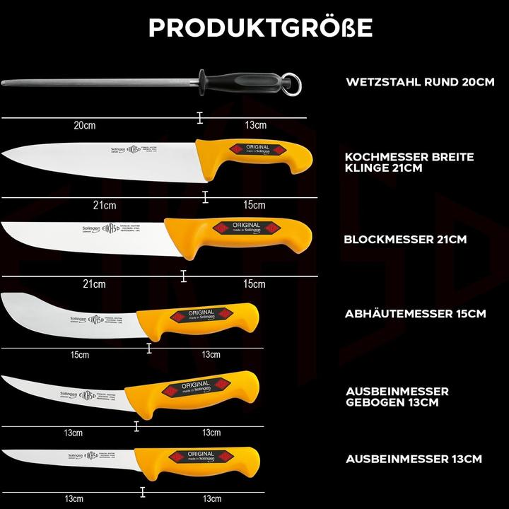 Actual product image Eikaso Solingen 6-piece knife set (21 cm)