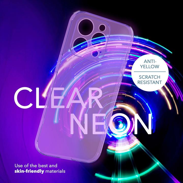 Produktbild Nalia Klar Transparente Neon Silikon Hülle (Apple iPhone 14 Pro)